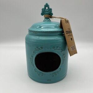 Home Essentials Canister Turquoise Country Collection Chalkboard 77776